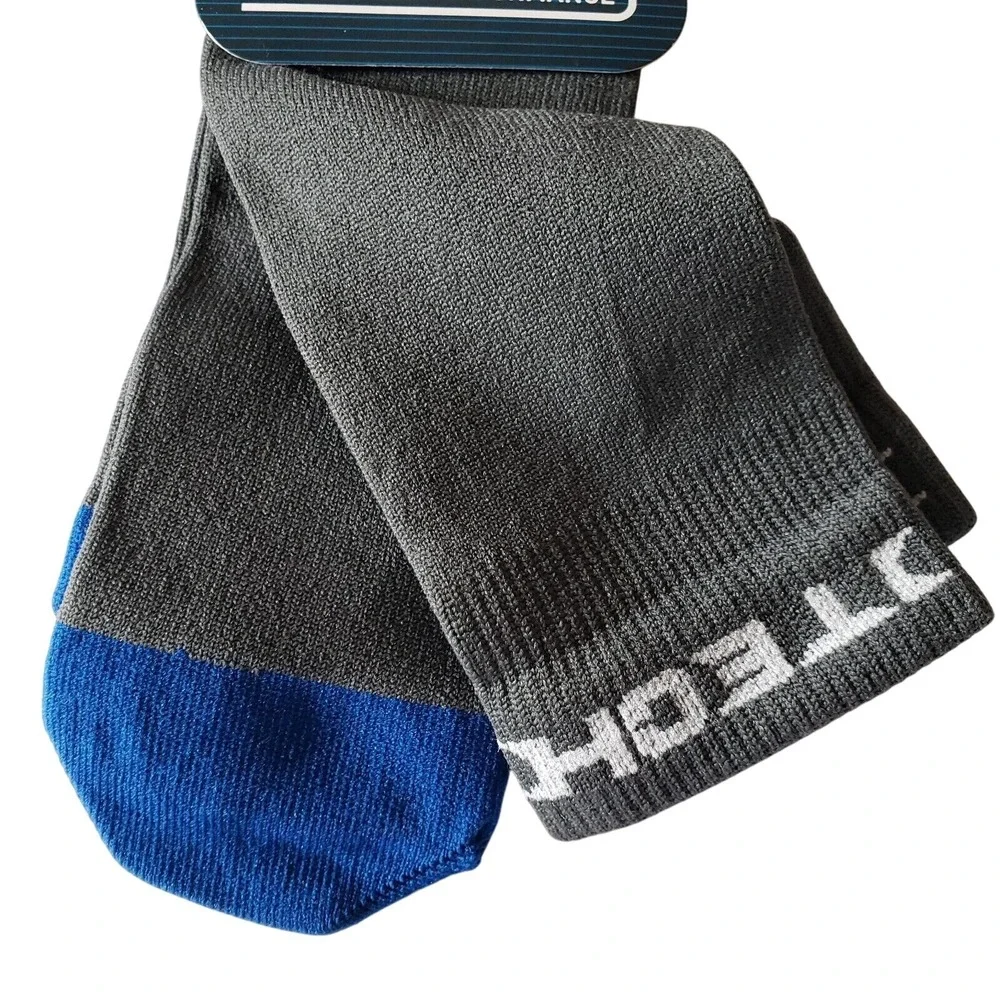 Itech Tall Skate Ice Hockey Sock Performance SZ XS 10-1.5 Youth Bauer Grey Kids